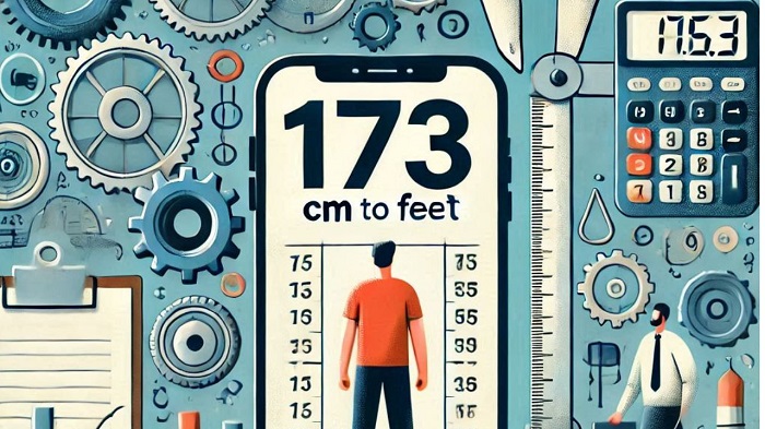 173 cm to feet