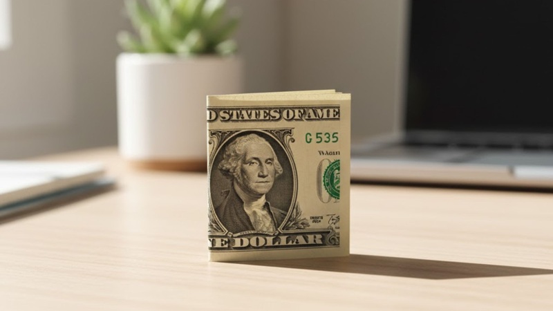 Folded Dollar Bill